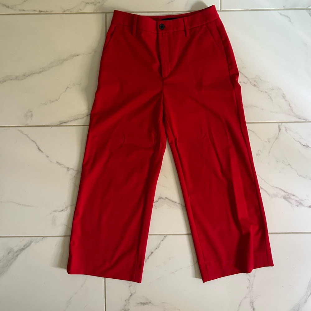 Banana Republic Red Wide Leg Capris